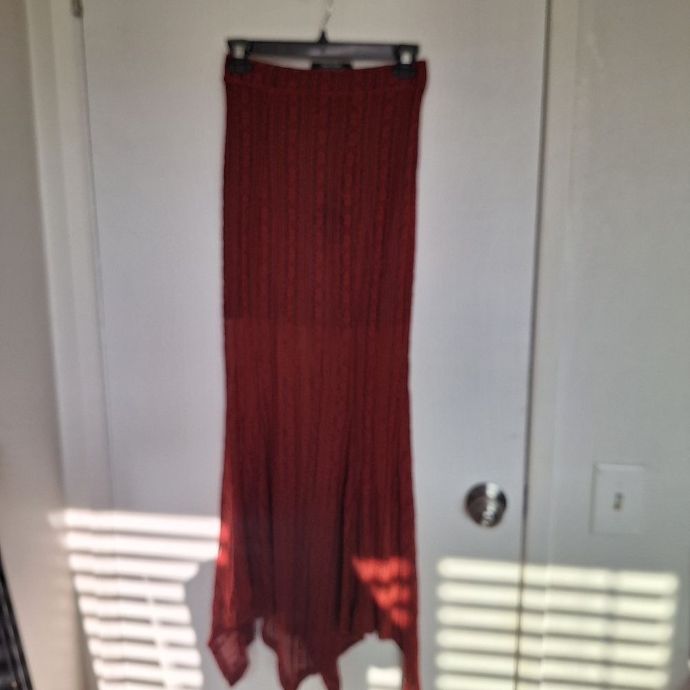 KILLSTAR Julia's Betrayal Copper Red Lace Maxi Skirt Sz XS